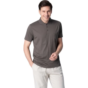 Erkek Polo Yaka Marka Arma Cepli Kısa Kollu Düz Renk Normal Kesim Tam Kalıp Premium Pamuklu Kumaş T-Shirt