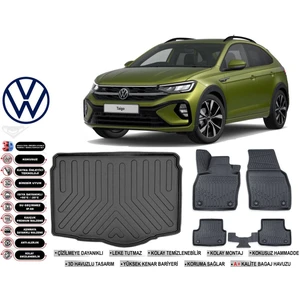 Volkswagen Taigo 2024 Model Alt Bagaj Havuzu Araca Özel Siyah Extra Havuzlu Paspas Takımı