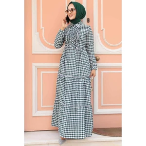 Neva Style - Yeşil Tesettür Elbise 2702Y