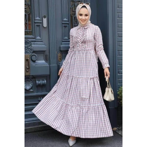 Neva Style Pudra Tesettür Elbise 2702PD