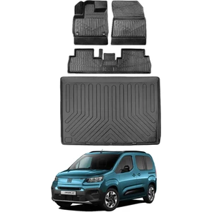 Fiat Doblo 2025 Model Bagaj Havuzu Araca Özel Siyah Paspas Takımı