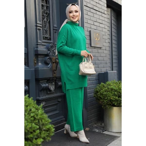 Neva Style Yeşil Tesettür Triko Ikili Takım 34060Y