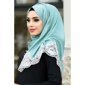 Neva Style - Dantelli Ipek Görünümlü Tesettür Şal 1039