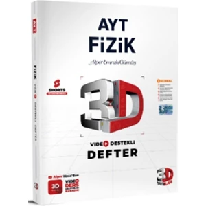 3D Yayınları Ayt Fizik Defter Video Destekli