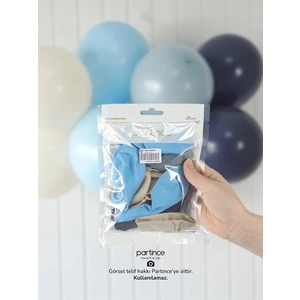 12 Adet Standart Boy 12'' Mavi Karışım Balon