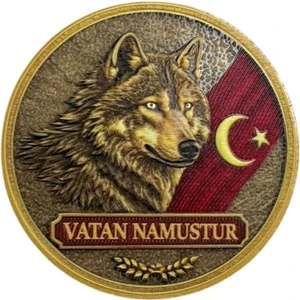 Çukurova Ütü Vatan Namustur, Yuvarlak Patch Cırtlı 7 cm 3D Plastik