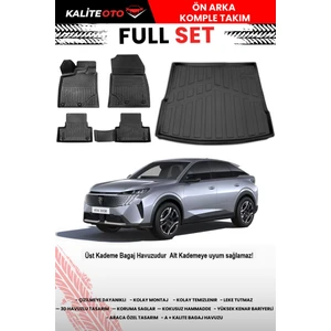Peugeot Yeni Kasa 3008 Hybrid 4d Bagaj Havuzu Paspas Takımı 2024 ve Sonrası
