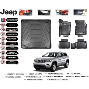 Jeep Grand Cherokee Wk 2007 Model Bagaj Havuzu Araca Özel Paspas Takımı Flex