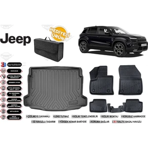 Jeep Avenger 2025 Model Üst Bagaj Havuzu+4d Araca Özel Havuzlu Paspas Takımıı Rice