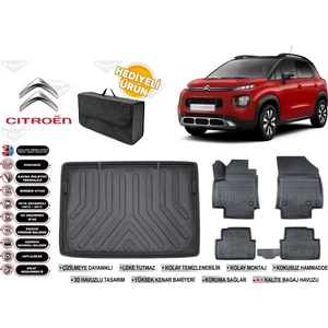 Citroen C3 Aircross 2025 Model Üst Bagaj Havuzu+4d Araca Özel Havuzlu Paspas Takımıı Rice