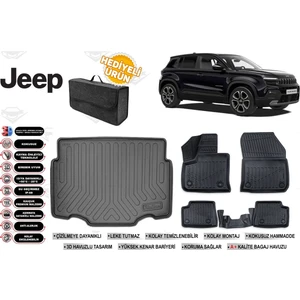 Jeep Avenger 2025 Model Alt Bagaj Havuzu+4d Araca Özel Havuzlu Paspas Takımıı Rice