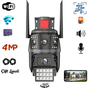 HM-626 2 Kameralı Full Hd 4mp Sesli Wifi Dış Mekan Speed Dome Ip Kamera