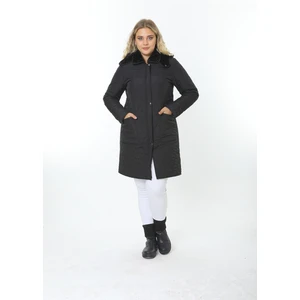 İthal Yumuşak Kürklü Mont, Büyük Beden , Tavşan Tüylü Kaban, Su Itici Mont,kapitone Mont,diz üstü