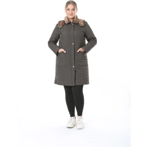 İthal Yumuşak Kürklü Mont, Büyük Beden , Tavşan Tüylü Kaban, Su Itici Mont,kapitone Mont,diz üstü