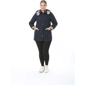 Baharlık Kapüşonlu Kapitone Mont Içi Ekoseli Kapitone Mont Büyük Beden Mont, Su Itici Mont, Lacivert