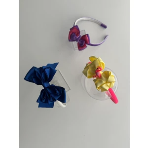 Kalben Accessories Minik Prensesler Için 3’lü Taç Seti – Renkli ve Eğlenceli Tasarımlar