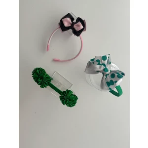 Kalben Accessories Minik Prensesler Için 3’lü Taç Seti – Renkli ve Eğlenceli Tasarımlar