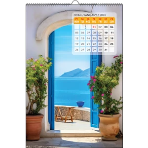 Naturel Basım 2026 Deniz / Sea Duvar Takvimi