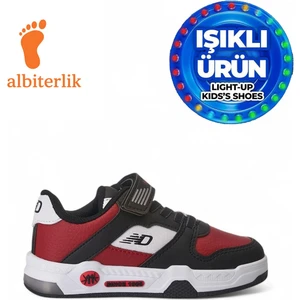 Unisex Çocuk Basket Cırtlı 4 Mevsim Kışlık Işıklı Günlük Okul Sneaker Çocuk Spor Ayakkabı