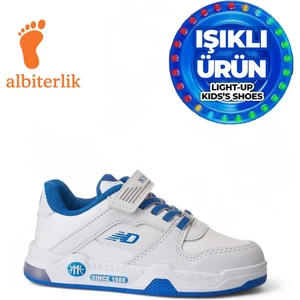 Unisex Çocuk Basket Cırtlı 4 Mevsim Kışlık Işıklı Günlük Okul Sneaker Çocuk Spor Ayakkabı