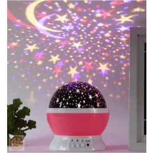 Dönen Renkli Star Master Yıldızlı Gökyüzü Projeksiyon Gece Lambası Masa Lambası