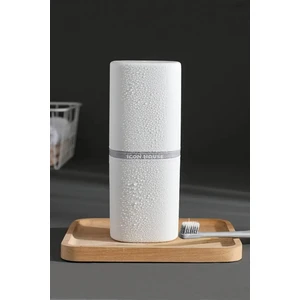 Sweet Beyaz Gözlük ve Diş Fırçası Diş Macunu Saklama Kabı Diş Fırçalık Makyaj Malzemesi Krem Kutusu