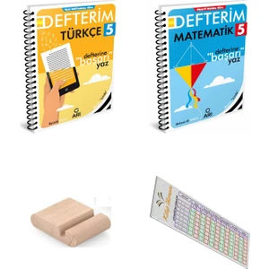 Arı 5. Sınıf Matematik + Türkçe Defterim Seti - 2025-2026+TELEFON Tutucu+Çözüm Ayracı