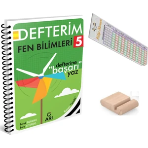 Arı 5. Sınıf Fen Bilimleri Defterim - Fenito -  2025-2026 + Telefon Tutucu + Çözüm Ayracı