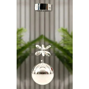 KELEBEK TEKLİ KROM 3 Renk LED ISIKLI SALON MUTFAK  OTURMA ODASI ANTRE  AVİZE