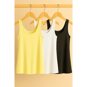 3 Adet A Kesim Büyük Beden Pamuklu Kalın Askılı Atlet Tişört