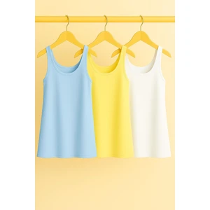 3 Adet A Kesim Büyük Beden Pamuklu Kalın Askılı Atlet Tişört