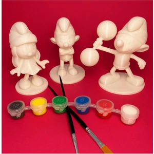 Şirine,huysuz ve Güçlü Şirin Boyama SETI–10CM Figürler+2fırça+6 Renk Akrilik Boya | 3D Baskı