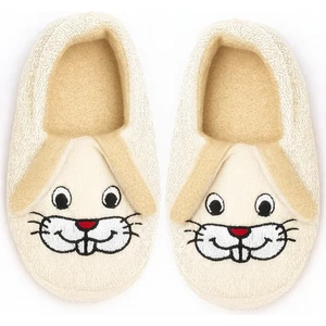 Tavşan Nakışlı, Sevimli, Kreş Ayakkabısı, Panduf, Ev Ayakkabısı, Kaymaz Tabanlı ve Pofuduk