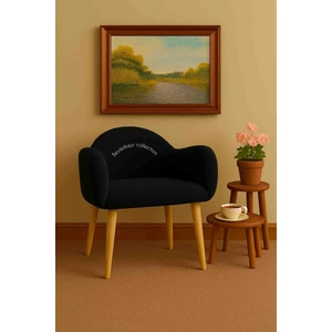 Makyaj Masası Pufu, Peluş Kumaş,dekoratif Puf , Sırtlı Puf, Mini Koltuk, Berjer Koltuk