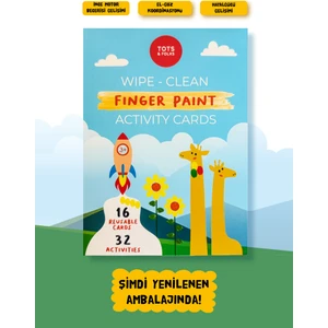 Wipe Clean Finger Paint Activity Cards - Silinebilir Parmak Boyası Kartları - Fingerprint Activities