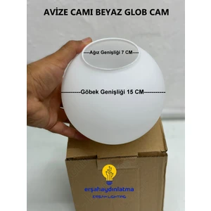 Erşah Aydınlatma Glob Beyaz Cam Avize Camı