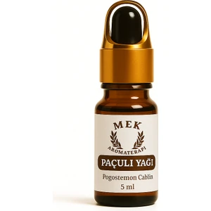 Paçuli Yağı 5 ml - % 100 Saf ve Doğal - Cam Damlalıklı - Pogostemon Cablin