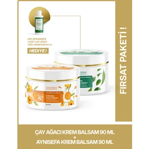 Çay Ağacı Yağı Kremi Balsamı ve Aynısefa Yağı Kremi Balsamı 90ML