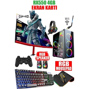 Dmc N36X ( PUBG,GTA 5) Ryzen 5 5500 16GB 1TB HDD,256GB SSD,RX550 4GB,23.8"Masaüstü Oyuncu Bilgisayar