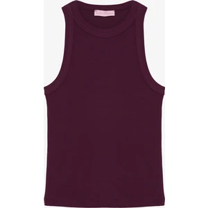 Halter Yaka Basic Fitilli Atlet Mürdüm