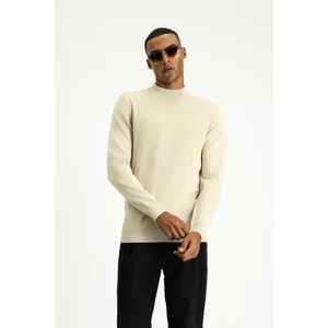 Yarım Balıkçı Yaka Regular Fit Pamuklu Triko Kazak