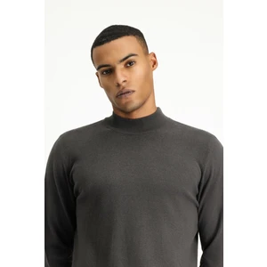 Yarım Balıkçı Yaka Regular Fit Pamuklu Triko Kazak