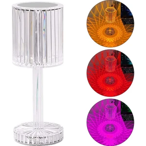 HA-1788 Dekoratif Rgb Led'li Ambiyans Masa Gece Lambası Şarjlı Dokunmatik Tuşlu