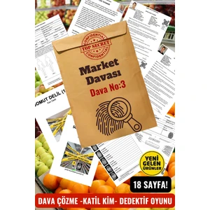 Cinayet Çözme / Dedektif Oyunu / Katil Kim / Suçlu Kim / Dedektiflik Oyunu / Market Davası