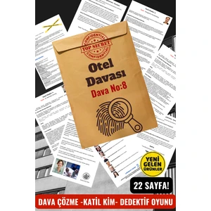 Otel Davası - Dedektif Oyunu - Cinayet Çözme Oyunu - Dedektiflik Suçluyu Bulma Gizemli Davalar