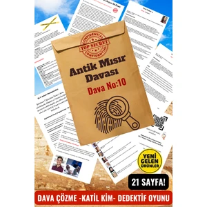 Antik Mısır Davası -Dedektif Oyunu - Cinayet Çözme ve Katili Bulma Oyunu - Dedektiflik Kutu Oyunu