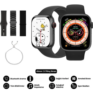 Watch 10 Mini Akıllı Saat Hediye Dolu Kutu Içeriği 3 Kordon ve Bileklik