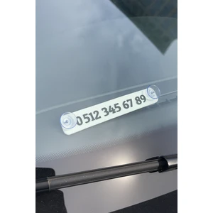 Kişiye Özel Araç Numaratörü - Vantuzlu - Kabartmalı Oto Park Numarator - Siyah&Beyaz