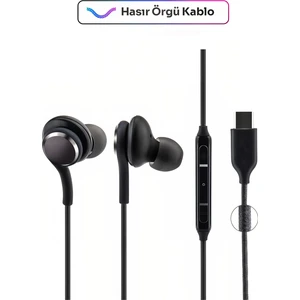Blue Rain Type-C Android Mikrofonlu Kablolu Silikonlu Kulaklık Samsung Xiaomi Redmi Oppo Realme Huawei Uyumlu