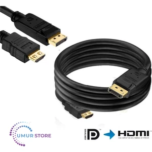 Displayport To HDMI Dönüştürücü Kablo 5 Metre